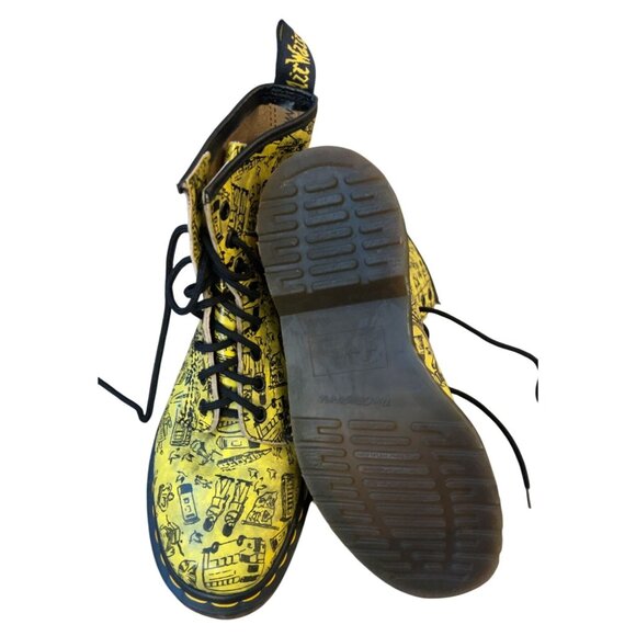 Dr. Martens Vintage Yellow London Scenes Icon‎ Boots Size 5UK RARE - Picture 3 of 9
